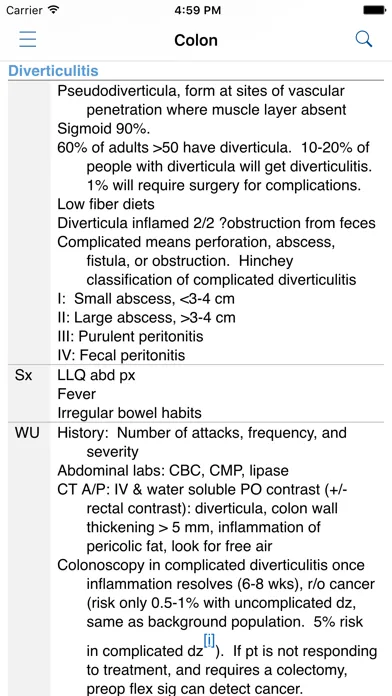 Capturas de tela do Surgeon's Brain : A General Surgery Reference Companion