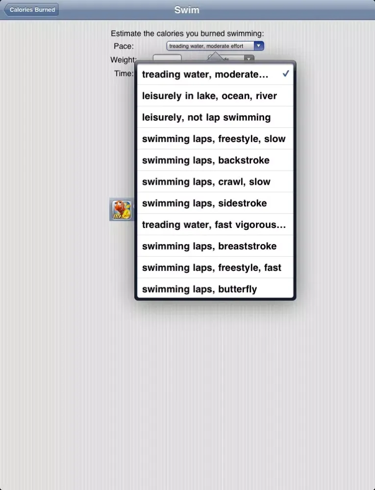 صور Calories Burned iPad 