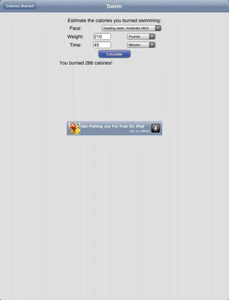 صور Calories Burned iPad 