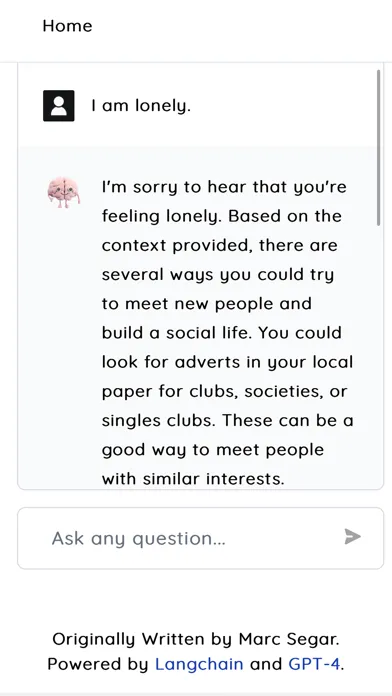 Ảnh chụp màn hình của Aspie Guide: Therapy Chatbot