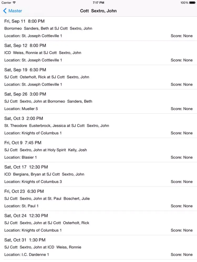 تصاویر CYC Schedules iPad 