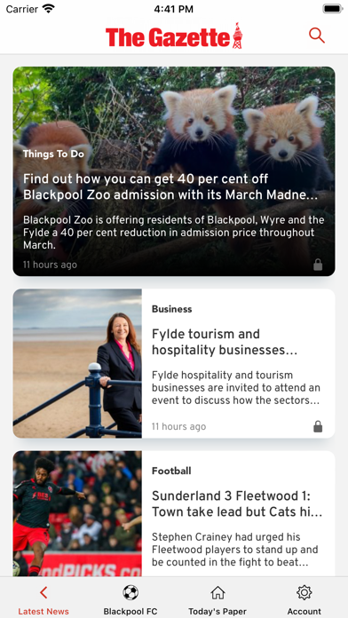 Ảnh chụp màn hình của The Blackpool Gazette