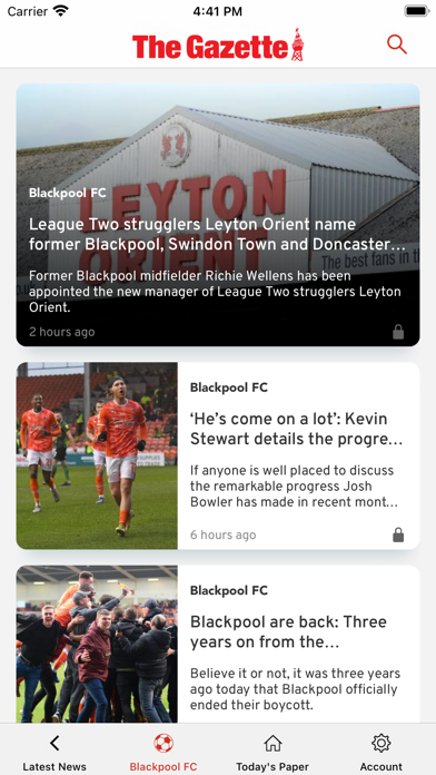 Ảnh chụp màn hình của The Blackpool Gazette