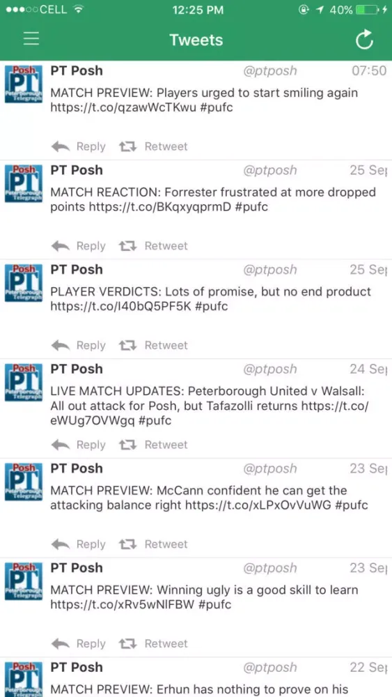 Peterborough Football স্ক্রিনশট