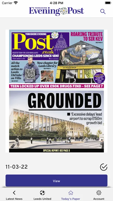 The Yorkshire Evening Post 스크린샷