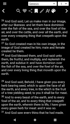 Capturas de pantalla de King James Bible (KJV)