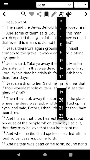 Capturas de pantalla de King James Bible (KJV)