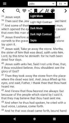 Capturas de pantalla de King James Bible (KJV)