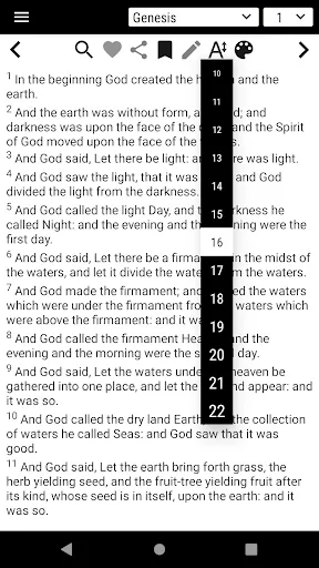 Capturas de pantalla de Noah Webster Bible