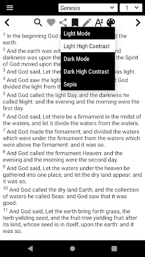 Capturas de pantalla de Noah Webster Bible