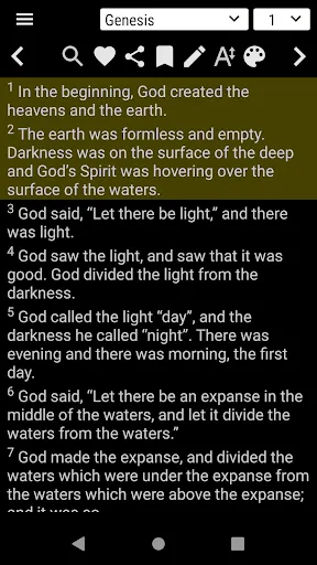 Capturas de tela do World English Bible