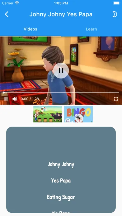 Captures d'écran de Johny Johny Yes Papa for kids