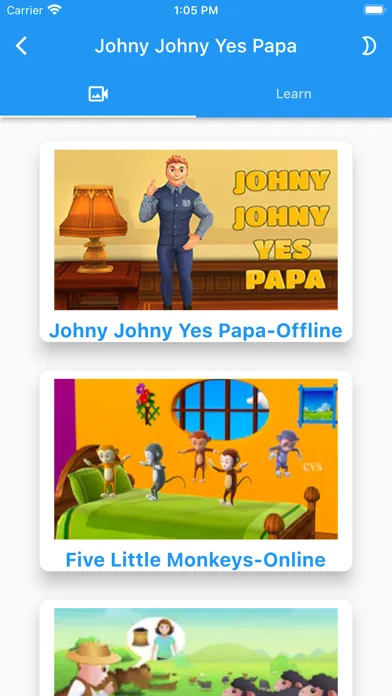 Captures d'écran de Johny Johny Yes Papa for kids