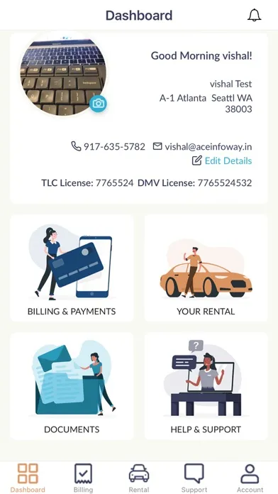 Скриншоты BUGGY TLC Driver App