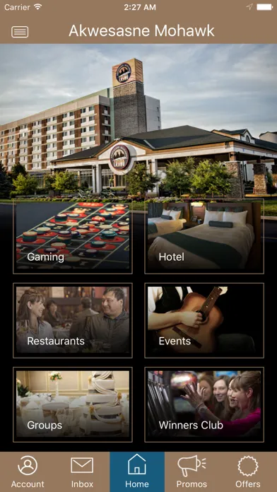 Capturas de tela do Akwesasne Mohawk Casino Resort
