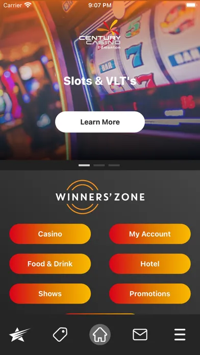 Capturas de tela do Century Casinos Canada