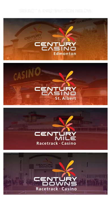 Capturas de tela do Century Casinos Canada