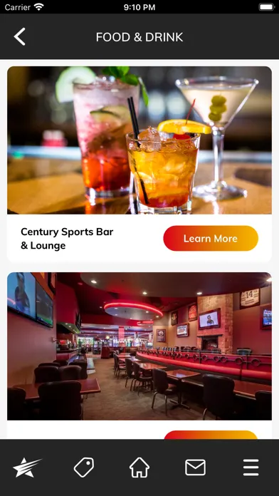 Capturas de tela do Century Casinos Canada