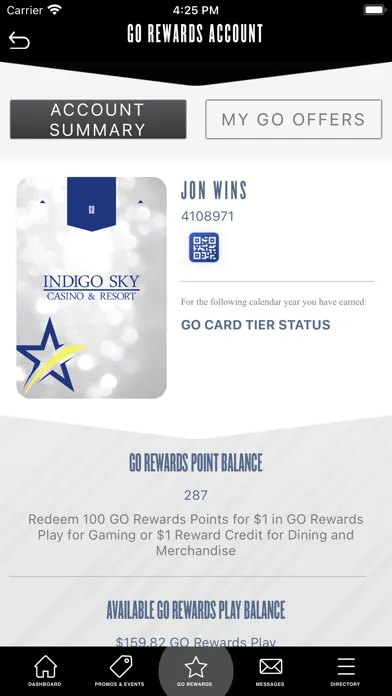 Tangkapan skrin Indigo Sky & Outpost Casinos
