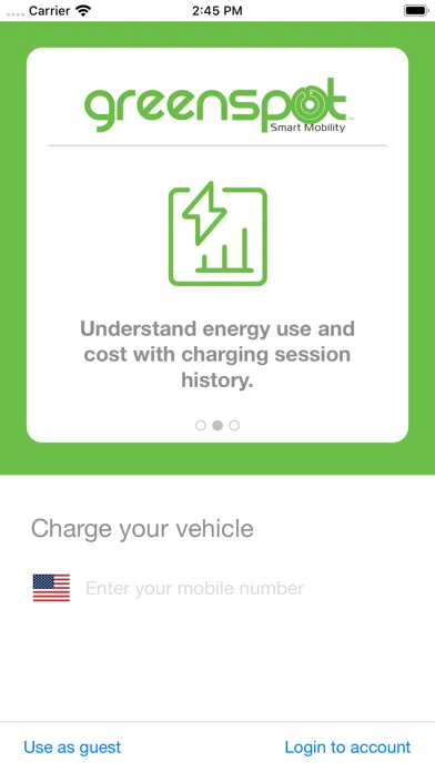 Capturas de tela do Greenspot EV Charging