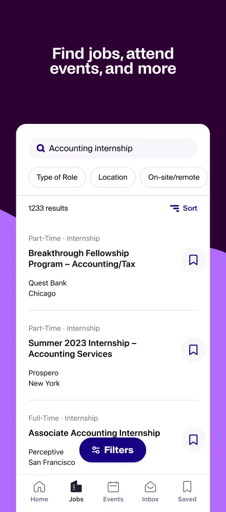 ภาพหน้าจอของ Handshake Jobs & New Careers