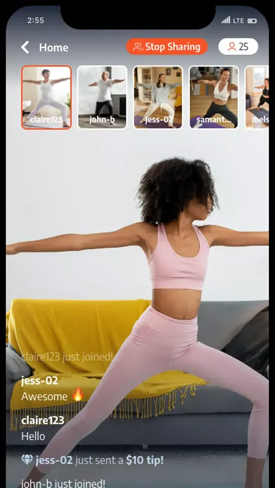 Salut: live fitness classes স্ক্রিনশট