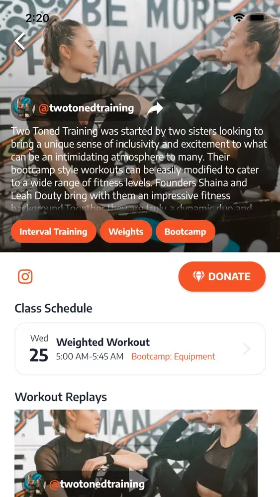 Salut: live fitness classes স্ক্রিনশট