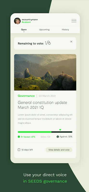 SEEDS Passport Screenshots
