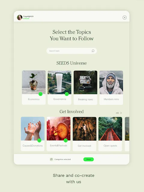 SEEDS Passport Screenshots