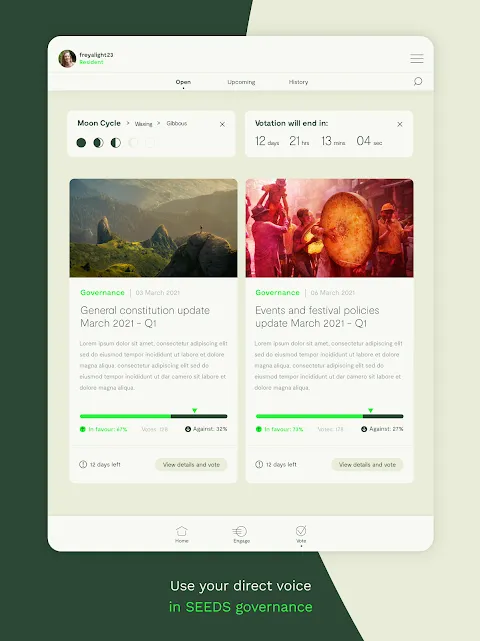 SEEDS Passport Screenshots
