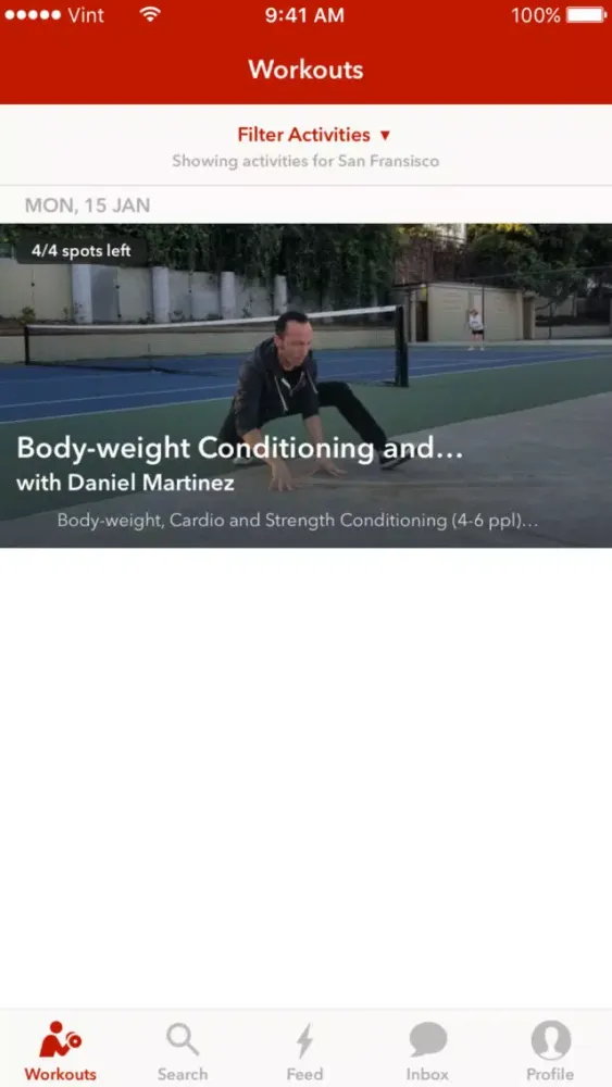 Ảnh chụp màn hình của IM1 Personal Training