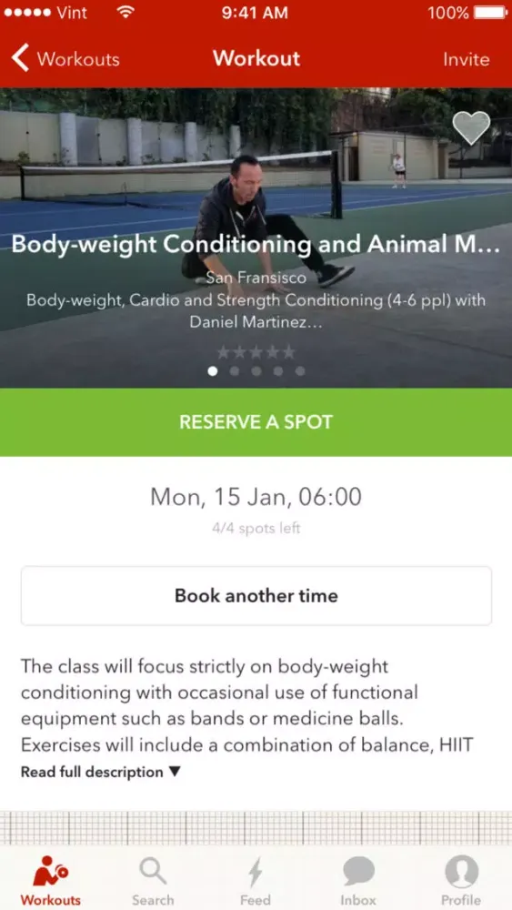 Ảnh chụp màn hình của IM1 Personal Training