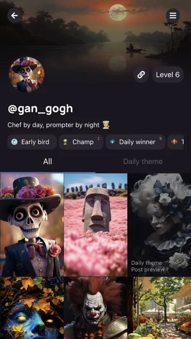 Capturas de pantalla de Whirl: AI Art Community