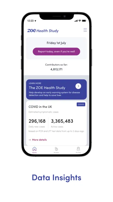 ZOE Health Study Ekran Görüntüleri