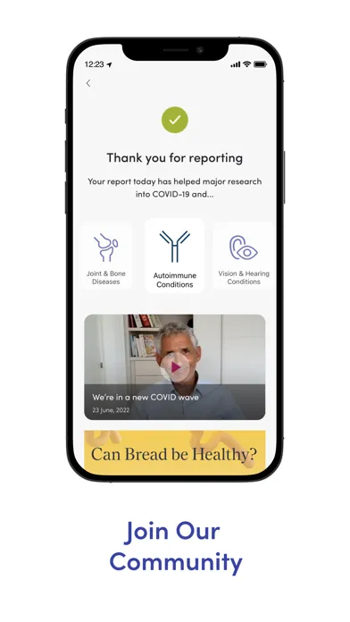 ZOE Health Study Ekran Görüntüleri