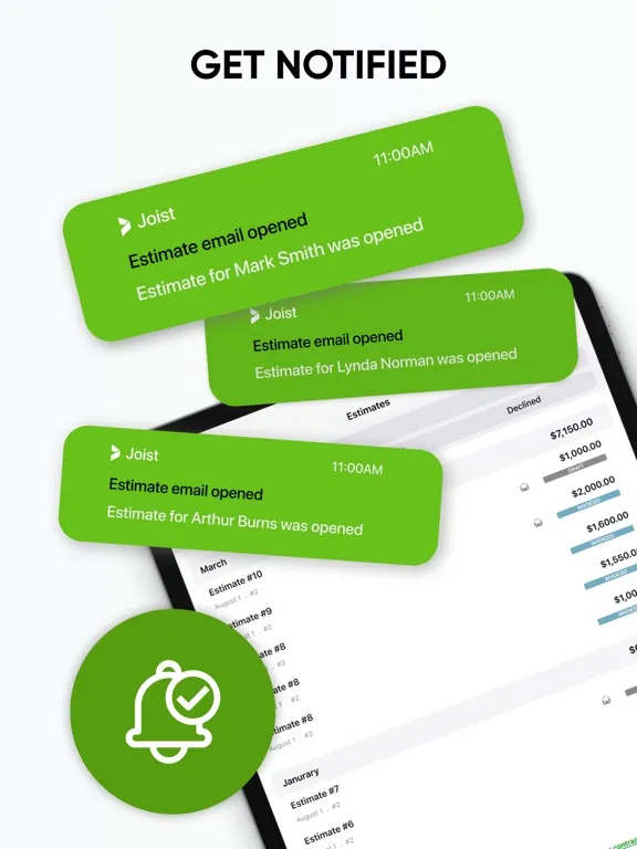 Capturas de tela do Joist: Invoice for Contractors iPad 