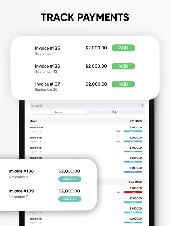 Capturas de tela do Joist: Invoice for Contractors iPad 