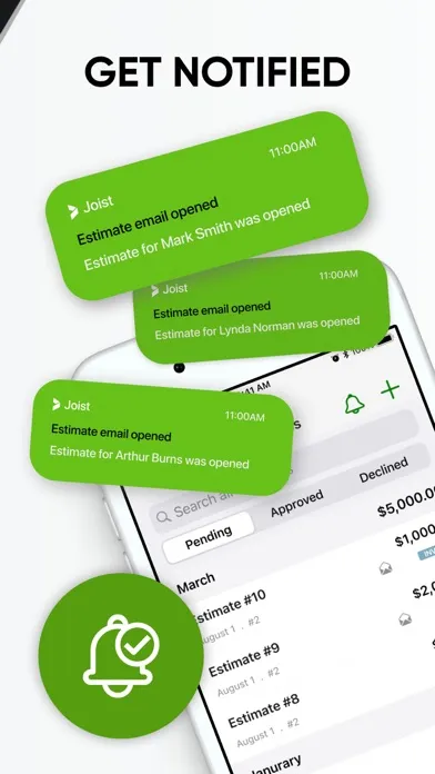 Capturas de tela do Joist: Invoice for Contractors