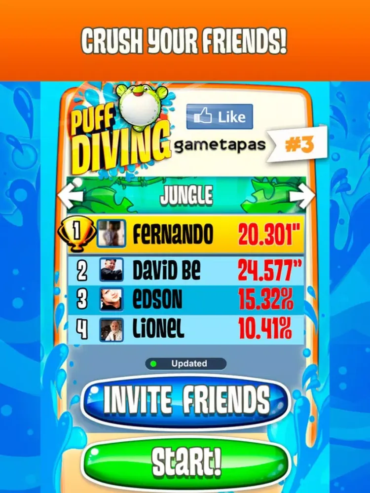 Capturas de tela do Puff Diving ( gametapas #3 ) iPad 