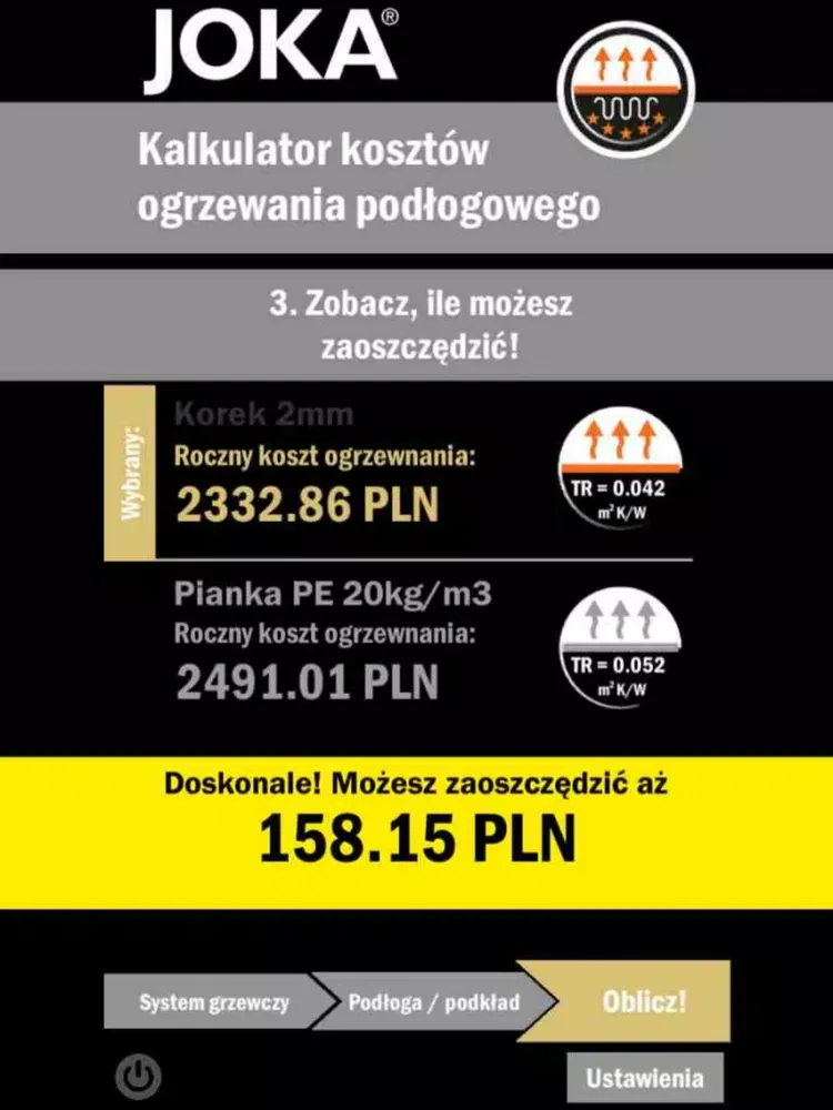 Kalkulator ogrzewania Joka iPad  Ekran Görüntüleri
