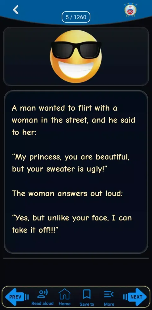 ภาพหน้าจอของ Fun Comedy Jokes Try Not Laugh