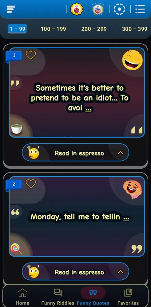 ภาพหน้าจอของ Fun Comedy Jokes Try Not Laugh