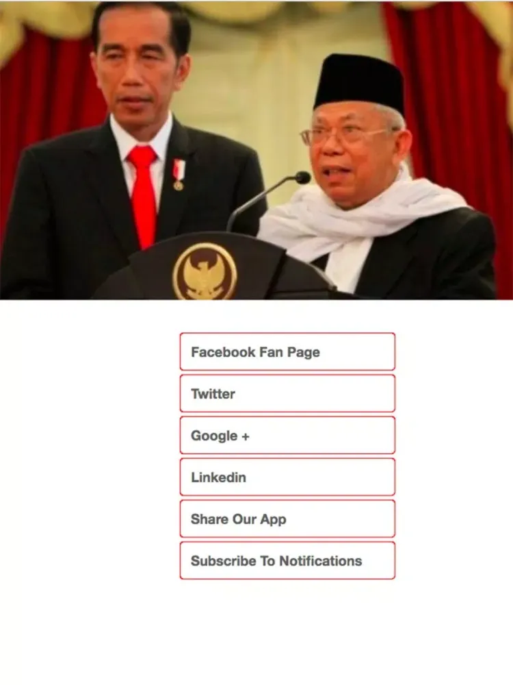 Captures d'écran de Jokowi Maruf iPad 