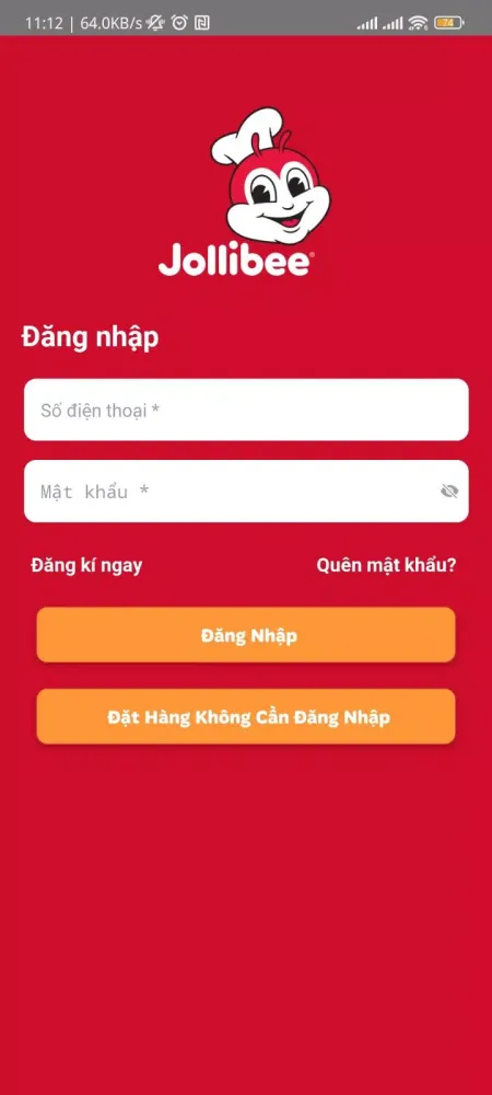 Screenshot di Jollibee Vietnam