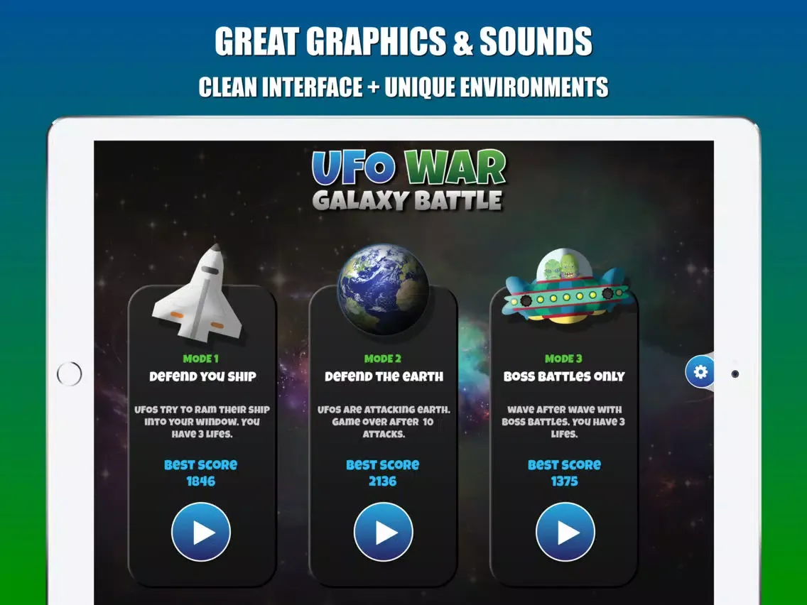 صور UFO War:galaxy battle iPad 