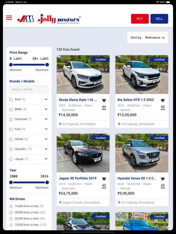 Screenshot di Jolly Motors App iPad 