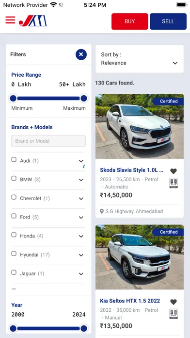 Screenshot di Jolly Motors App
