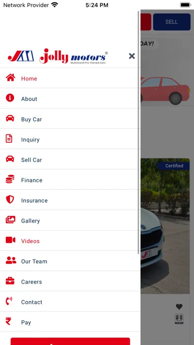Screenshot di Jolly Motors App