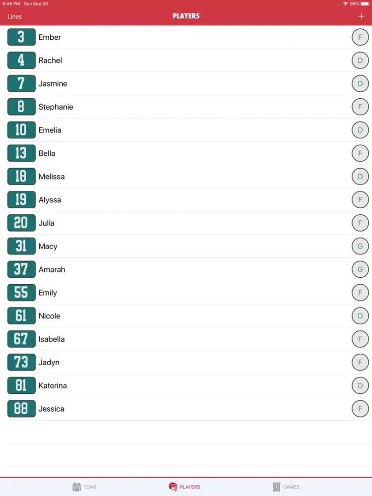 Goaliath Hockey Stats Tracker iPad  Ekran Görüntüleri