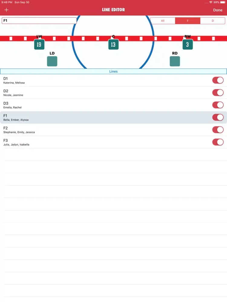 Goaliath Hockey Stats Tracker iPad  Ekran Görüntüleri